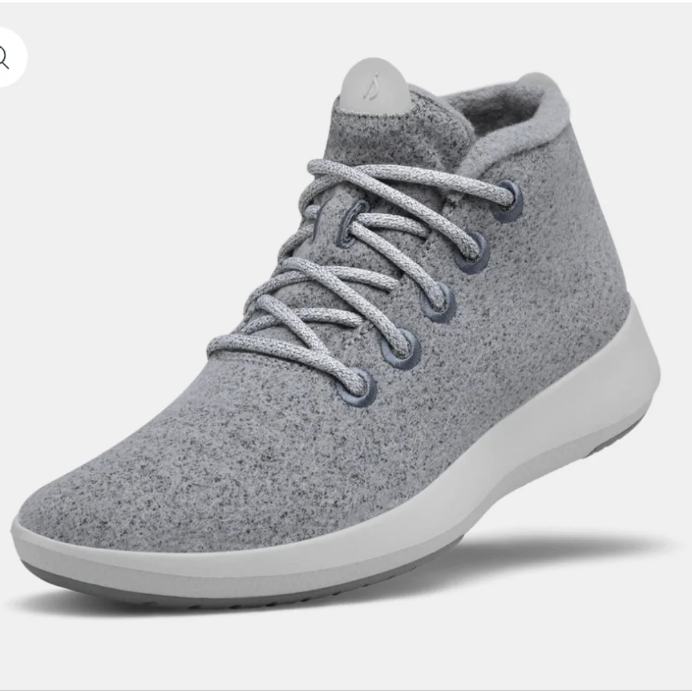 Allbirds Wool Runner-up Mizzles Gray Mens Wool Hightop Sneaker 12 Lace Up Casual